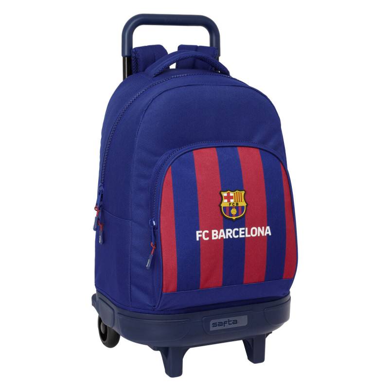 Schulrucksack mit Rädern F.C. Barcelona 24/25 Granatrot Marineblau 33 x 45 x 22 cm von F.C. Barcelona