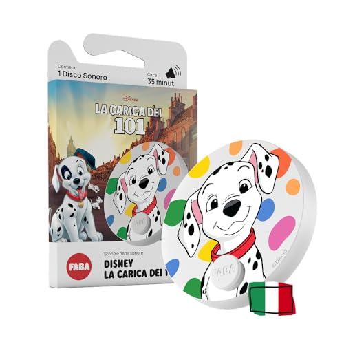 FABA Disney Schallplatte - Die Ladung der 101 - Geschichten und Klangmärchen für Jungen und Mädchen 5-10 Jahre - Hörbar mit Geschichten und FABA+, Lernspiel italienische Version von FABA