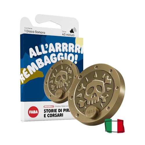 FABA Schallplatte - Piratengeschichten und Korsaren - Geschichten und Klangmärchen für Jungen und Mädchen 5-10 Jahre - Hörbar mit Geschichten, Lernspiel italienische Version von FABA