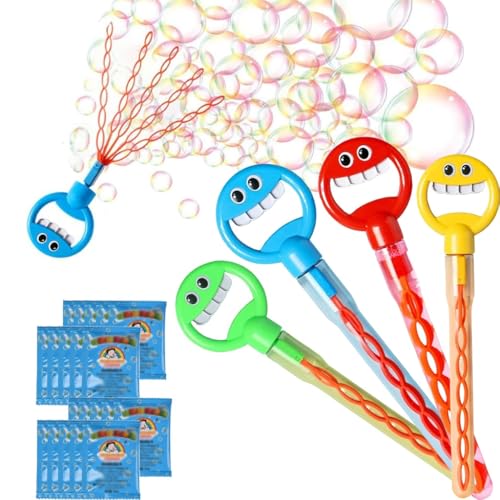 FACAIDN Magische Seifenblasenstäbe mit Smiley-Gesicht und 32 Löchern, fünfzackige Smiley-Seifenblasenstäbe, Seifenblasenbläser für Partygeschenke, Geburtstage, Schulen, Ostern, Abschlussfeiern(4pc) FACAIDN Magische Seifenblasenstäbe mit Smiley-Gesicht und 32 Löchern, fünfzackige Smiley-Seifenblasenstäbe, Seifenblasenbläser für Partygeschenke, Geburtstage, Schulen, Ostern, Abschlussfeiern(4pc) von FACAIDN