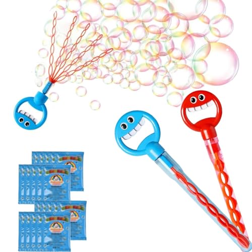 FACAIDN Magische Seifenblasenstäbe mit Smiley-Gesicht und 32 Löchern, fünfzackige Smiley-Seifenblasenstäbe, Seifenblasenbläser für Partygeschenke, Geburtstage, Schulen, Ostern, Abschlussfeiern(2pc-b) FACAIDN Magische Seifenblasenstäbe mit Smiley-Gesicht und 32 Löchern, fünfzackige Smiley-Seifenblasenstäbe, Seifenblasenbläser für Partygeschenke, Geburtstage, Schulen, Ostern, Abschlussfeiern(2pc-b) von FACAIDN
