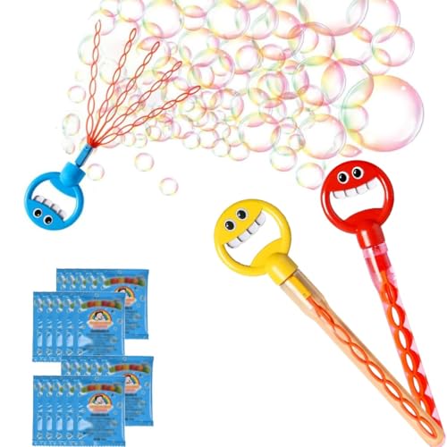 FACAIDN Magische Seifenblasenstäbe mit Smiley-Gesicht und 32 Löchern, fünfzackige Smiley-Seifenblasenstäbe, Seifenblasenbläser für Partygeschenke, Geburtstage, Schulen, Ostern, Abschlussfeiern(2pc-f) FACAIDN Magische Seifenblasenstäbe mit Smiley-Gesicht und 32 Löchern, fünfzackige Smiley-Seifenblasenstäbe, Seifenblasenbläser für Partygeschenke, Geburtstage, Schulen, Ostern, Abschlussfeiern(2pc-f) von FACAIDN