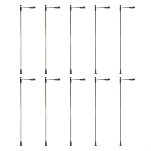 LED Lampenpfosten Set 10 Stück für HO OO Maßstab Modelleisenbahn und Landschaft LED Lampenpfosten Set 10 Stück für HO OO Maßstab Modelleisenbahn und Landschaft von FACAIIO