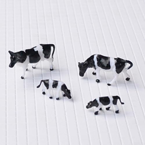 Realistisches schwarz-weißes Kuh-Set, ideal für Modelleisenbahnen mit HO/OO-Spurweite, inklusive zehn Modellen Realistisches schwarz-weißes Kuh-Set, ideal für Modelleisenbahnen mit HO/OO-Spurweite, inklusive zehn Modellen von FACAIIO