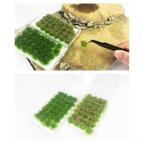 Statisches Graszubehör für Modellbauer, verschönern Sie Ihr Diorama mit einfacher Anwendung, Dschungelgrün, 32 Stück Statisches Graszubehör für Modellbauer, verschönern Sie Ihr Diorama mit einfacher Anwendung, Dschungelgrün, 32 Stück von FACAIIO