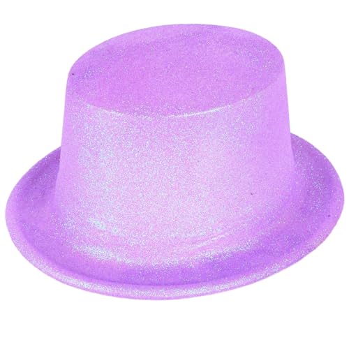FACAILUO Glitzernder Puderhut mit flacher Oberseite, Hut für Erwachsene, modische Zauberer, Bühnenrequisiten, Hüte, Cosplay, Kopfbedeckung FACAILUO Glitzernder Puderhut mit flacher Oberseite, Hut für Erwachsene, modische Zauberer, Bühnenrequisiten, Hüte, Cosplay, Kopfbedeckung von FACAILUO