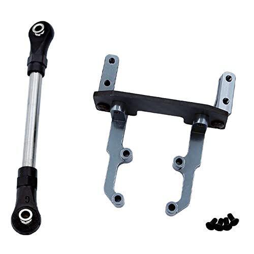 Karbonfaser-Metall-Servohalterung mit Lenkglied für 1/10 RC Crawler Car Axial SCX10 II 90046 AR44 Achsen-Upgrade-Teile (Titan) von FACCNOY