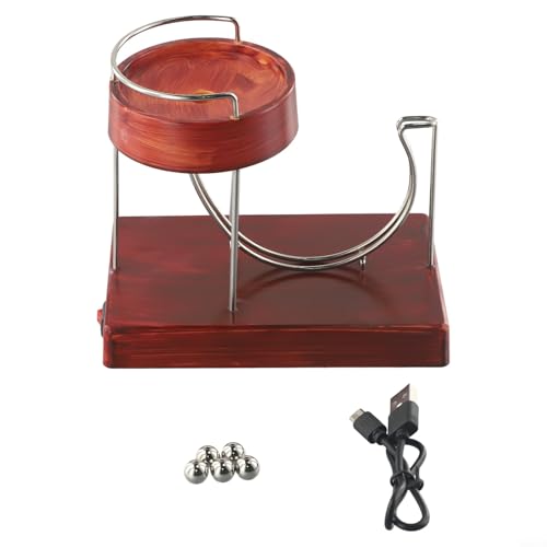 FACULX For Perpetual Motion Machine, Science Art For Perpetual Motion Machine, Sculpture For Perpetual Motion Desk Toy, Physics Toys Science Gadgets For Office, Home Table Decor(Wine Red) von FACULX