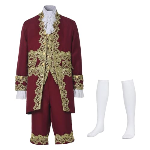 FAD-4U Herren-Kostüm, viktorianischer Stil, mittelalterliches Rokoko-Stil, Prinz-Cosplay-Outfit-Set… von FAD-4U