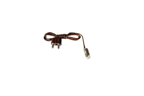 FADEDA Beleuchtung 3,5V E5,5 mit Kabel 60cm und Stecker, LxBxH in mm: 300x5x5. Für Krippen, Miniatur-, Hobby- und Modellbau, Puppenhauszubehör u. Modelleisenbahn. von FADEDA