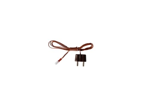 FADEDA Glühbirne T3/4 mit angelötetem Kabel und Stecker, Kabel braun oder weiß, 3,5V, LxBxH in mm: 600x3x3. Für Krippen, Miniatur-, Hobby- und Modellbau, Puppenhauszubehör u. Modelleisenbahn. von FADEDA