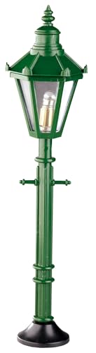 FADEDA Kunststoffstraßenlaterne grün, LxBxH in mm: 35x35x160. Für Krippen, Miniatur-, Hobby- und Modellbau, Puppenhauszubehör u. Modelleisenbahn. von FADEDA