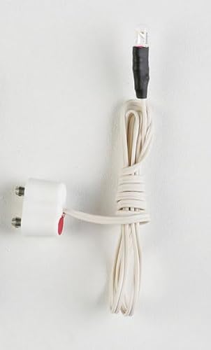 FADEDA LED-Beleuchtung 3,5V, konvex 5mm, mit Kabel und Stecker in weiß, LxBxH in mm: 600x5x5. Für Krippen, Miniatur-, Hobby- und Modellbau, Puppenhauszubehör u. Modelleisenbahn. von FADEDA