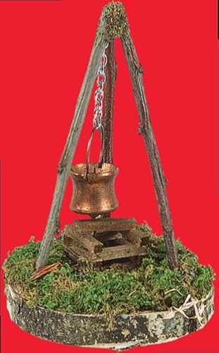 FADEDA Lagerfeuer mit Rauchgenerator, LxBxH in mm: 50x50x140. Für Krippen, Miniatur-, Hobby- und Modellbau, Puppenhauszubehör u. Modelleisenbahn. von FADEDA