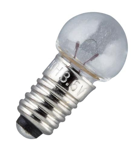 FADEDA Schraublämpchen klar 3,5V, 200mA Gewinde E5,5 Glasdurchmesser 8mm, LxBxH in mm: 20x8x8. Für Krippen, Miniatur-, Hobby- und Modellbau, Puppenhauszubehör u. Modelleisenbahn. von FADEDA