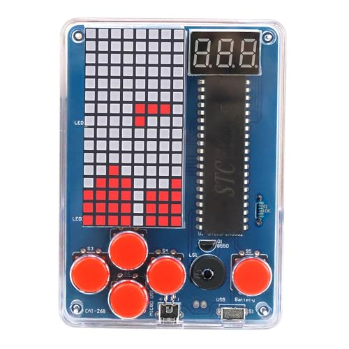 FAELNK DIY Spielekonsole Löt Bausatz Elektronik Baukasten DIY Games Console Handheld Kit Lötübungsset für Studenten Lernen und den Täglichen Gebrauch Wissenschaft Bildung Spaß Löten Lernen Set von FAELNK