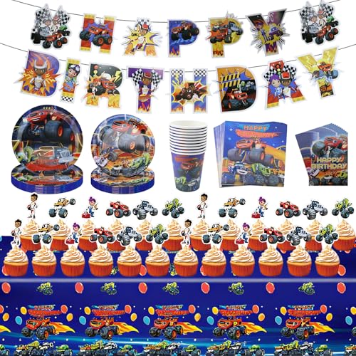 FAELNK Monster Truck Partygeschirr Set Pappteller Kindergeburtstag Monster Truck Geburtstag Deko Monster Party Pappteller Becher Tischdecke Servietten Einladungskarte Banner Kuchenkoteletts 10 Gäste FAELNK Monster Truck Partygeschirr Set Pappteller Kindergeburtstag Monster Truck Geburtstag Deko Monster Party Pappteller Becher Tischdecke Servietten Einladungskarte Banner Kuchenkoteletts 10 Gäste von FAELNK