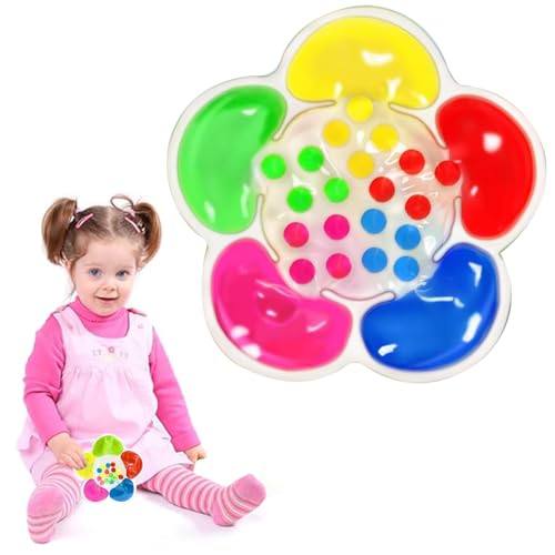 FAINCA Farbsortierspielzeug, Sensorik Spielzeug, GelgefüLlte Sensorische Spielzeuge, Fidget Toy Sensorisches Spielzeug für Kinder Squeezable Spiel Adhs und Autismus (Blumen) von FAINCA