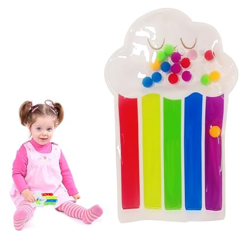 FAINCA Farbsortierspielzeug, Sensorik Spielzeug, GelgefüLlte Sensorische Spielzeuge, Fidget Toy Sensorisches Spielzeug für Kinder Squeezable Spiel Adhs und Autismus (Wolken) von FAINCA