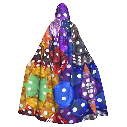 FAIRAH Spiele Würfel Set Druck Kapuzenumhang Damen Herren Halloween Dress Up Party Cosplay Kostüme FAIRAH Spiele Würfel Set Druck Kapuzenumhang Damen Herren Halloween Dress Up Party Cosplay Kostüme von FAIRAH