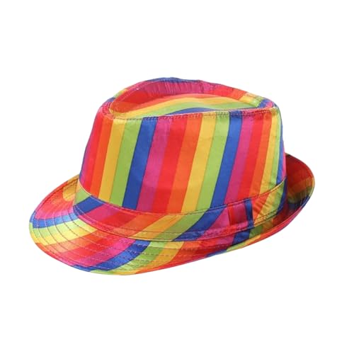 FAIRY BOUTIQUE Erwachsene Kostüm Zubehör LGBT Trillby Hut Unisex Sommer Strand Party Regenbogen Hut von FAIRY BOUTIQUE
