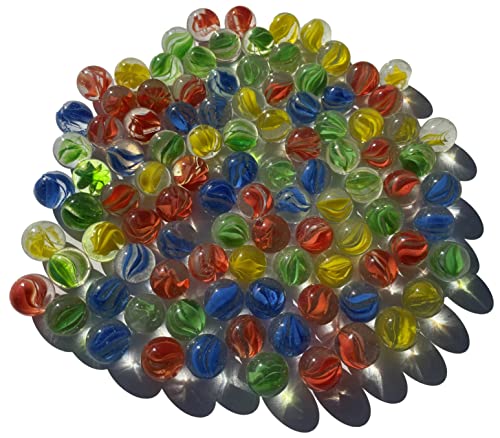 FAIRY TAIL & GLITZER FEE 95 Stück 500g Bunte Glasmurmeln Murmeln 16mm Glas-Steine Murmel Vasen-Füllungen transparent Murmeln Glitzersteine Dekoschalen Murmelspiel Glas von FAIRY TAIL & GLITZER FEE