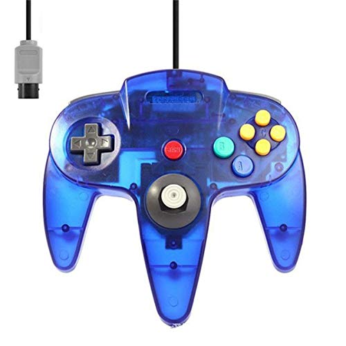 Controller Für Nintendo 64 N64 Blau Transparent Kabelgebunden Gamepad Joypad von FAIRY TAIL & GLITZER FEE