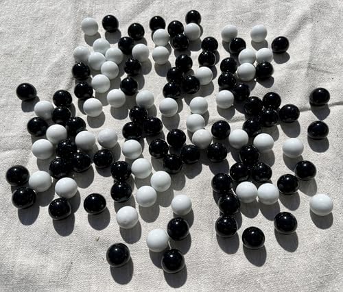 FAIRY TAIL & GLITZER FEE 100 Murmeln Schwarz Weiß Glaskugeln 16mm Große Murmelspiel Schwarze Murmel Plfanzendeko Kugelbahn Deko FAIRY TAIL & GLITZER FEE 100 Murmeln Schwarz Weiß Glaskugeln 16mm Große Murmelspiel Schwarze Murmel Plfanzendeko Kugelbahn Deko von FAIRY TAIL & GLITZER FEE