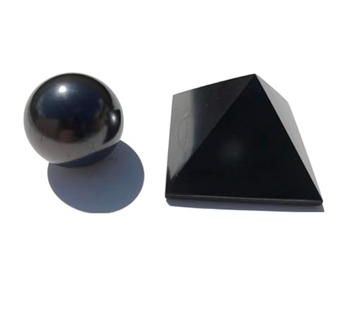 FAIRY TAIL & GLITZER FEE Schungit Pyramide 5cm + 3cm Kugel Set Schungit Mineral Kristall Shungit Shungite FAIRY TAIL & GLITZER FEE Schungit Pyramide 5cm + 3cm Kugel Set Schungit Mineral Kristall Shungit Shungite von FAIRY TAIL & GLITZER FEE
