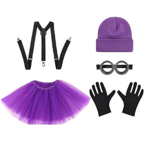 FAIRYRAIN Erwachsene Kostüm Cosplay Kostüm Halloween Damen mit Goggles Hosenträger Fliege Mütze Handschuhe Rock für Karneval Cosplay Party von FAIRYRAIN