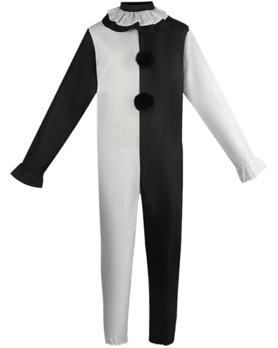 FAIRYRAIN Halloween Movie Killer Terrifier Kostüm Clown Jumpsuit Horror Anzug Komplettes Clown Kostüm Set für Halloween, Party-Outfit von FAIRYRAIN