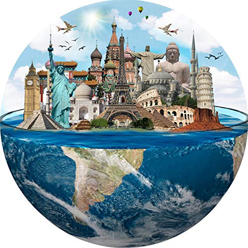 Rundes Puzzle,1000 Runde Puzzle,Rundes Puzzle für Erwachsene,Klassische Puzzles,Jigsaw Puzzles,Puzzle Pädagogisches,Puzzle Kreative Erwachsene,Puzzle Stressfreisetzung Spielzeug (Ozean-Stichsäge) von FAJIA