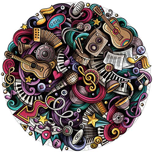 Rundes Puzzle,Puzzle Rund,Puzzle 1000 Teile,Rundes Puzzle für Erwachsene,Puzzle Pädagogisches,Puzzle Kreative Erwachsene,Puzzle Stressfreisetzung Spielzeug von FAJIA