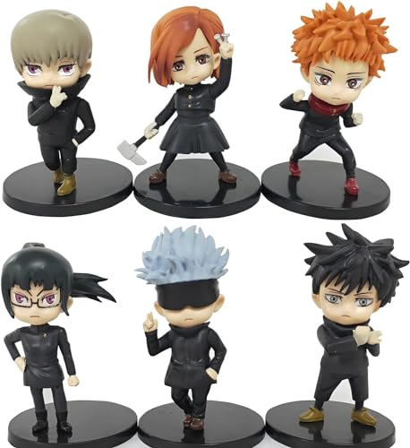 6PCS Anime Figur Gojo Satoru/Megumi/Itadori.Yuuji/Kugisaki Nobara Q Version Action Figur Mini 9cm Anime PVC Figurine Statue Model Desktop Ornament Collectible 6PCS Anime Figur Gojo Satoru/Megumi/Itadori.Yuuji/Kugisaki Nobara Q Version Action Figur Mini 9cm Anime PVC Figurine Statue Model Desktop Ornament Collectible von FAKKA
