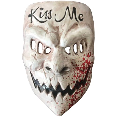 FAKKA Halloween Masken,Halloween Maske Herren Halloween Horror Maske Horror Grusel Scary Smiling Anonyme Demon Scary Clown Cosplay Party FAKKA Halloween Masken,Halloween Maske Herren Halloween Horror Maske Horror Grusel Scary Smiling Anonyme Demon Scary Clown Cosplay Party von FAKKA