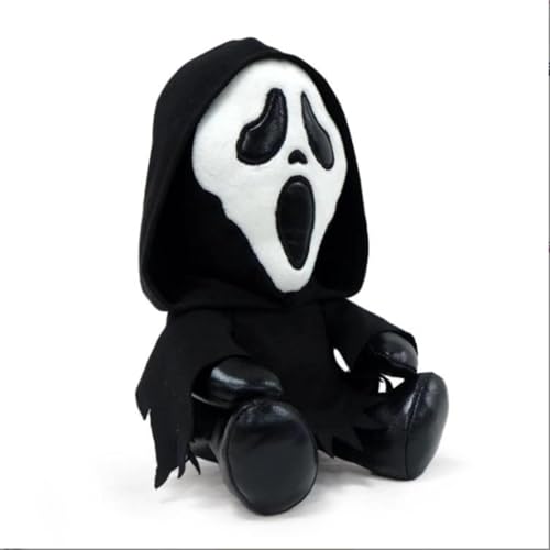 Scream Ghostface Plüschtier, Monster Horror Plüsch Figur Spielzeug, Trager ist Hier, Terror Ghostface Gefüllte Spielzeug *33* (Color : Black, Size : 17cm) von FAKKA