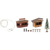 FALLER 134006 H0 2 Weihnachtsmarktbuden mit beleuchtetem Weihnachtsbaum, Ep. VI von FALLER®
