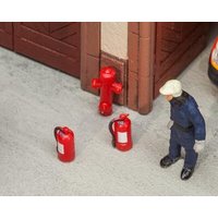 FALLER 180950 H0 6 Feuerlöscher und 2 Hydranten, Ep. III von FALLER®