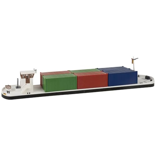 FALLER 131013 H0 Schiff Modell Flussfrachter mit Containern von FALLER
