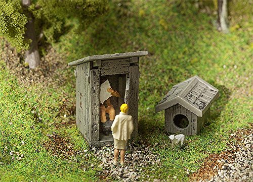 Faller FA 180396 Small Toilet w Scenery and Accessories Klohäuschen mit Servo, Größe S von FALLER