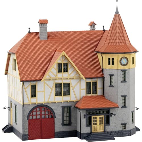 Faller FA130649 Rathaus mit Feuerwehrgarage, One Size von FALLER