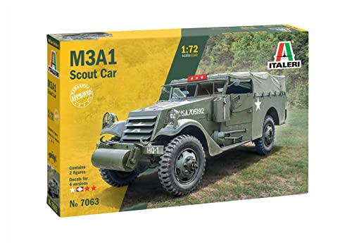 Italeri 7063 1:72 US M3A1 Spähpanzer - Modellbau, Bausatz, Standmodellbau, Basteln, Hobby, Kleben, Plastikbausatz, detailgetreu, Mehrfarbig von FALLER