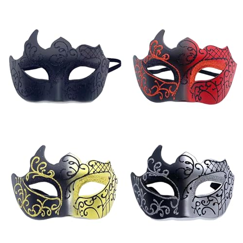 FAMKIT Maskerade Masken Antik Glitzer Halbgesicht Auge Venezianische Masken für Karneval Fasching Maskerade Party von FAMKIT