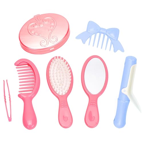 FANCY Friseur Set Kinder Schminke für Mädchen Styling Zubehör Friseurkoffer Spielwerkzeug Puppe Salon Beauty Set Spielzeug ab 3 4 5 Jahre Mädchen Geschenke (Friseur Set) von FANCY