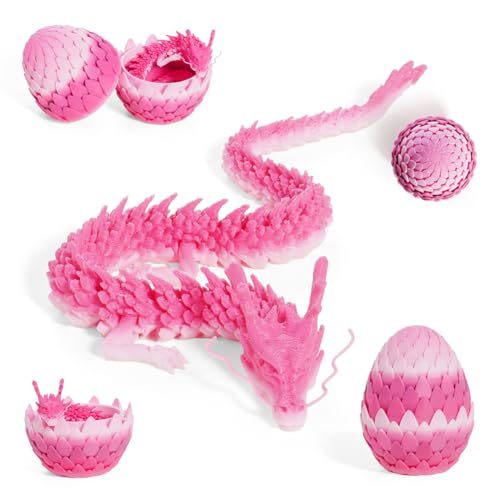 FANGHENG 3D gedrucktes Drachenei Geheimnisvolle Drachen Spielzeug Realistische Beweglicher Drache Flexible Gelenke berraschung Easter Dracheneier Schreibtischspielzeug (Puderlutscher) von FANGHENG