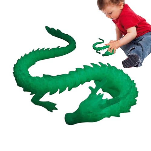 FANGZ 3D-Gedruckter Drache, bewegliches Drachenspielzeug,Jahr des Drachen leuchtendes 3D-Ornament - Dragon Crafts Gelenkfiguren-Ornament für Wohnzimmer, Eingangsbereich, Arbeitszimmer von FANGZ