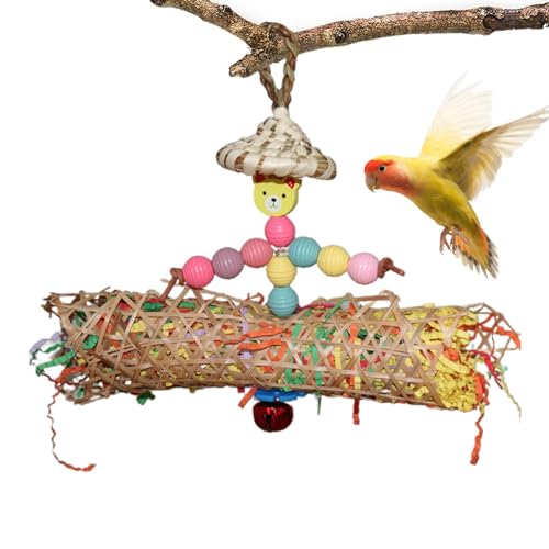 FANGZ Vogel-Schredder-Spielzeug,Vogel-Papier-Schredder-Spielzeug,Vogelkauspielzeug für kleine Papageien | Kauspielzeug für Vögel, Kauspielzeug für Sittiche, Robustes und niedliches Vogelzubehör für von FANGZ