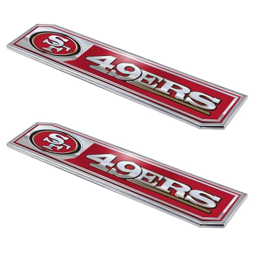 NFL - San Francisco 49ers 2 Piece Heavy Duty Alumnium Truck Emblem Set von FANMATS