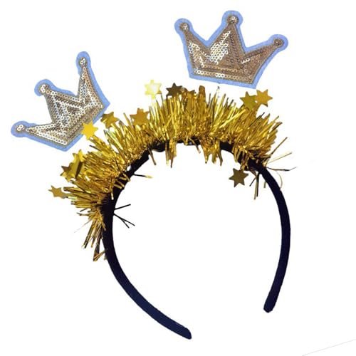 FANSHINUO 2025 Eleganter Haarreif mit Pailletten, rutschfester Damen-Kopfschmuck, Unisex-Kopfschmuck für Frauen und Mädchen auf Partys, Festen, Haarschmuck FANSHINUO 2025 Eleganter Haarreif mit Pailletten, rutschfester Damen-Kopfschmuck, Unisex-Kopfschmuck für Frauen und Mädchen auf Partys, Festen, Haarschmuck von FANSHINUO