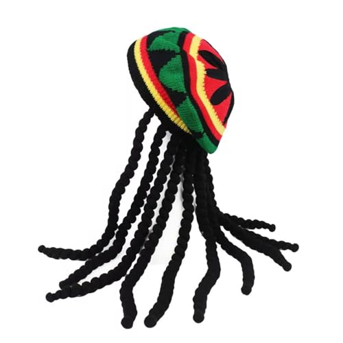 FANSHINUO Beliebte Reggae geflochtene Perücke, Hut für Erwachsene, gehäkelt, Dreadlocks, Hut, Cosplay, Party, Winter, Herbst, warme Mützen, gestrickt, krempellos, Motto-Party, Kopfbedeckung FANSHINUO Beliebte Reggae geflochtene Perücke, Hut für Erwachsene, gehäkelt, Dreadlocks, Hut, Cosplay, Party, Winter, Herbst, warme Mützen, gestrickt, krempellos, Motto-Party, Kopfbedeckung von FANSHINUO